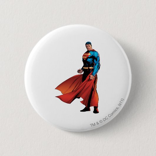 Superman View Front Ronde Button 5,7 Cm (Voorkant)