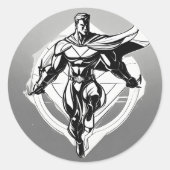 Superman vliegend Custom gesneden Sticker (Voorkant)