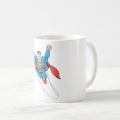 Superman vliegt vooruit koffiemok (Voorkant rechts)