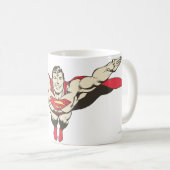 Superman vliegt vooruit koffiemok (Voorkant rechts)