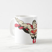 Superman vliegt vooruit koffiemok (Voorkant links)