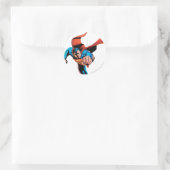 Superman vooruit ronde sticker (Tas)