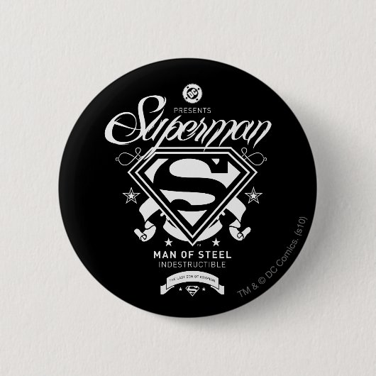 Superman Wapenmunt Ronde Button 5,7 Cm (Voorkant)