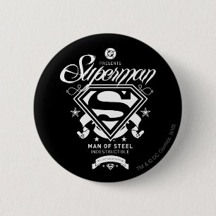 Superman Wapenmunt Ronde Button 5,7 Cm