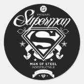 Superman Wapenmunt Ronde Sticker (Voorkant)