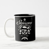 Superman Wapenmunt Tweekleurige Koffiemok (Links)