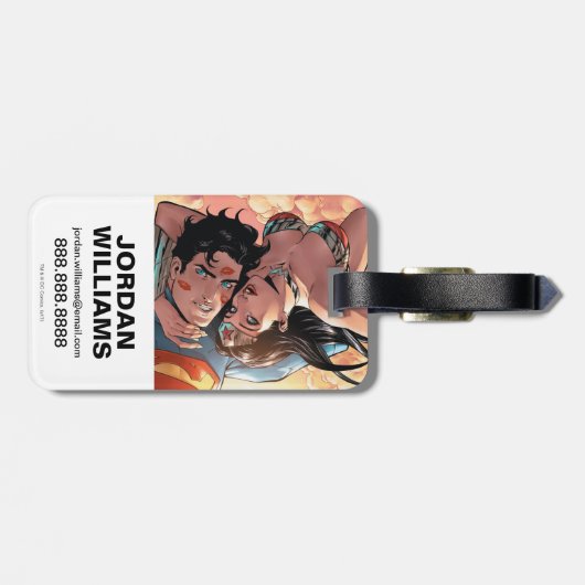 Superman/Wonder Comic Hoesje #11 Variant Bagagelabel (Achterkant horizontaal)