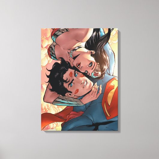 Superman/Wonder Comic Hoesje #11 Variant Canvas Afdruk (Voorkant)