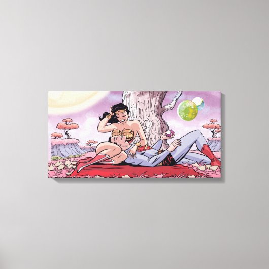 Superman/Wonder Comic Hoesje #14 Variant Canvas Afdruk (Voorkant)