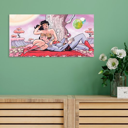 Superman/Wonder Comic Hoesje #14 Variant Canvas Afdruk