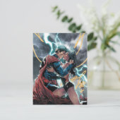 Superman/Wonder Comic Promotion Art Briefkaart (Staand voorkant)