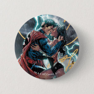 Superman/Wonder Comic Promotion Art Ronde Button 5,7 Cm