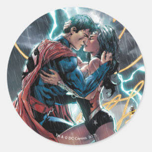 Superman/Wonder Comic Promotion Art Ronde Sticker