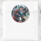Superman/Wonder Comic Promotion Art Ronde Sticker (Tas)
