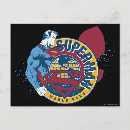 Superman - World Hero Briefkaart (Voorkant)