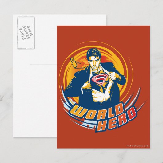 Superman World Hero Briefkaart (Voorkant / Achterkant)
