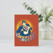 Superman World Hero Briefkaart (Staand voorkant)