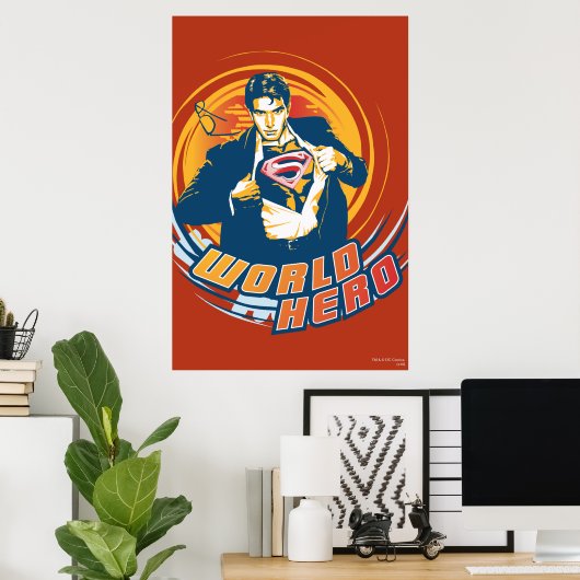Superman World Hero Poster (Thuiskantoor)
