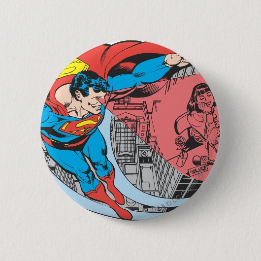 Superman X-Ray Vision Ronde Button 5,7 Cm (Voorkant)
