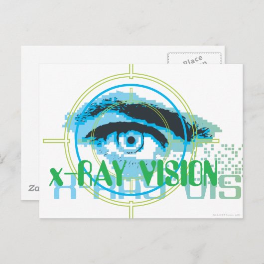 Superman Xray Vision Briefkaart (Voorkant / Achterkant)