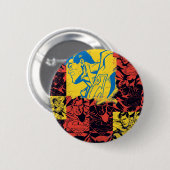 Superman Yellow en Red Ronde Button 5,7 Cm (Voorkant /achterkant)