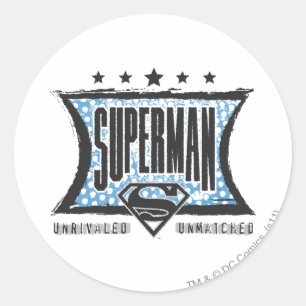 Superman zonder rivaliteit, ongeëvenaard ronde sticker
