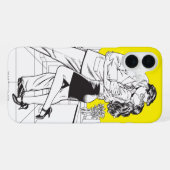 Superman Zwart en Wit 5 iPhone Hoesje (Achterkant horizontaal)