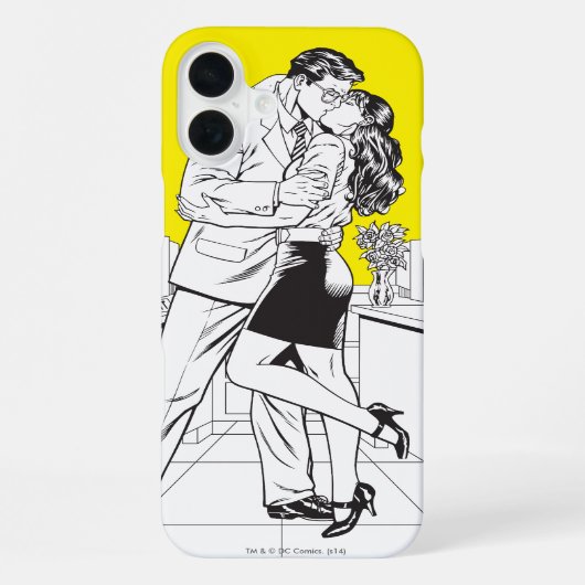 Superman Zwart en Wit 5 iPhone Hoesje (Achterkant)