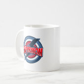 Supermaretro-logo stijl koffiemok (Voorkant links)