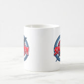 Supermaretro-logo stijl koffiemok (Center)