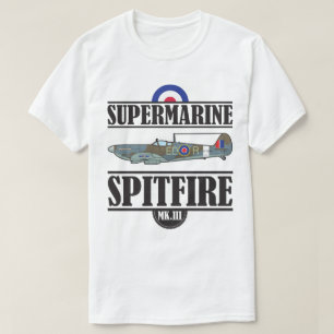 Supermarine Spitfire Aviation WWWII Plane T-shirt