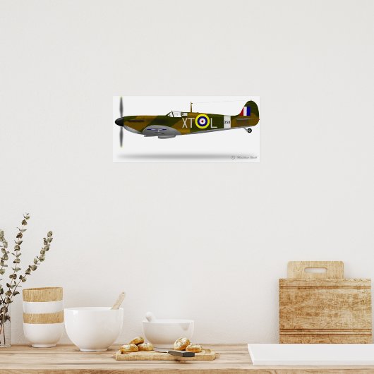 Supermarine Spitfire - Gepersonaliseerd Poster (Keuken)