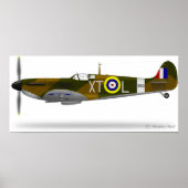 Supermarine Spitfire - Gepersonaliseerd Poster (Voorkant)
