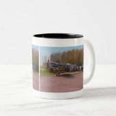 Supermarine Spitfire HF Mk. IXe MJ730 Tweekleurige Koffiemok (Voorkant rechts)