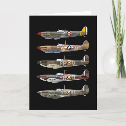 Supermarine Spitfire is a British WW2 fighter Kaart (Voorkant)