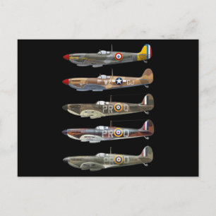 Supermarine Spitfire is een Britse WW2-strijder Briefkaart