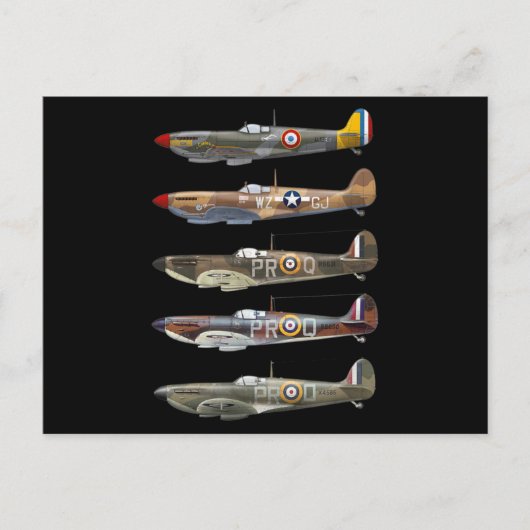 Supermarine Spitfire is een Britse WW2-strijder Briefkaart (Voorkant)