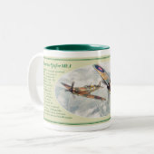Supermarine Spitfire Mk.1 mug Tweekleurige Koffiemok (Voorkant links)