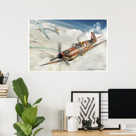 Supermarine Spitfire Mk.1 Poster (Thuiskantoor)