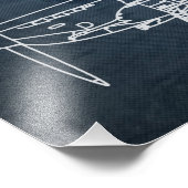 Supermarine Spitfire MK II Blauwdruk Foto Afdruk (Hoek)