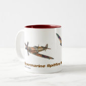 Supermarine Spitfire mug Tweekleurige Koffiemok (Voorkant links)