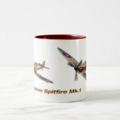 Supermarine Spitfire mug Tweekleurige Koffiemok (Center)