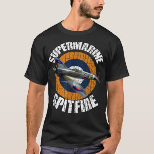 Supermarine Spitfire RAF Warbird Militaire WW2-vli T-shirt