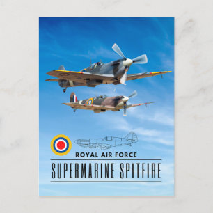 SUPERMARINE SPITFIRE - ROYAL AIR SQUADRON BRIEFKAART