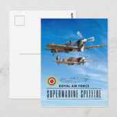 SUPERMARINE SPITFIRE - ROYAL AIR SQUADRON BRIEFKAART (Voorkant / Achterkant)