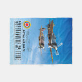 SUPERMARINE SPITFIRE - ROYAL AIR SQUADRON FLEECE DEKEN (Voorkant (Horizontaal))