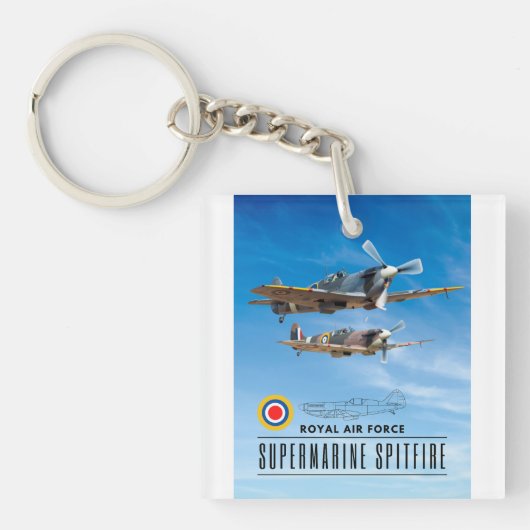 SUPERMARINE SPITFIRE - ROYAL AIR SQUADRON SLEUTELHANGER (voorkant)