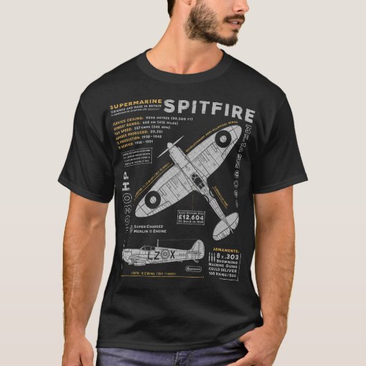 Supermarine Spitfire T-shirt (Voorkant)