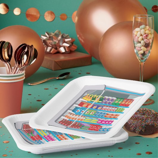 Supermarket Dairy Fridge Papieren Bordje