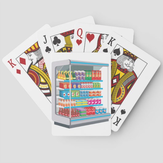 Supermarket Dairy Fridge Pokerkaarten (Achterkant)